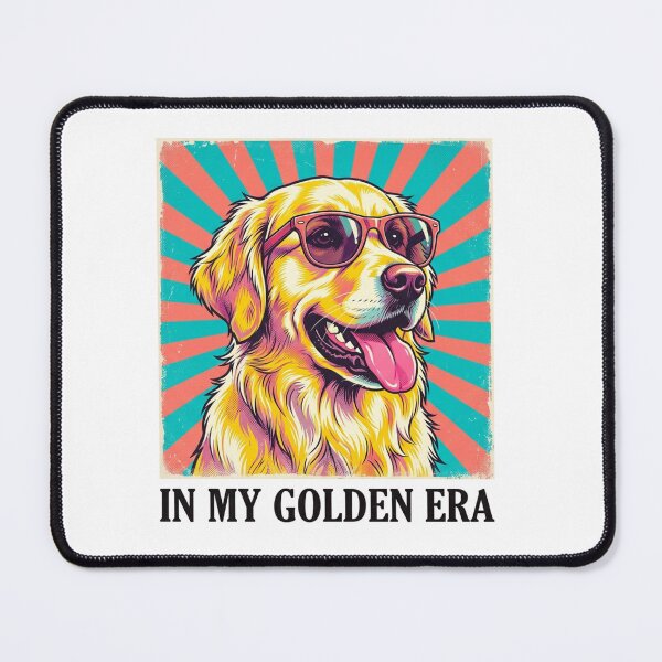 Item preview, In My Golden Era Retro Golden Retriever Dog Art Cute Puppy Lover Vintage Pop Culture Gift designed and sold by raedattia.