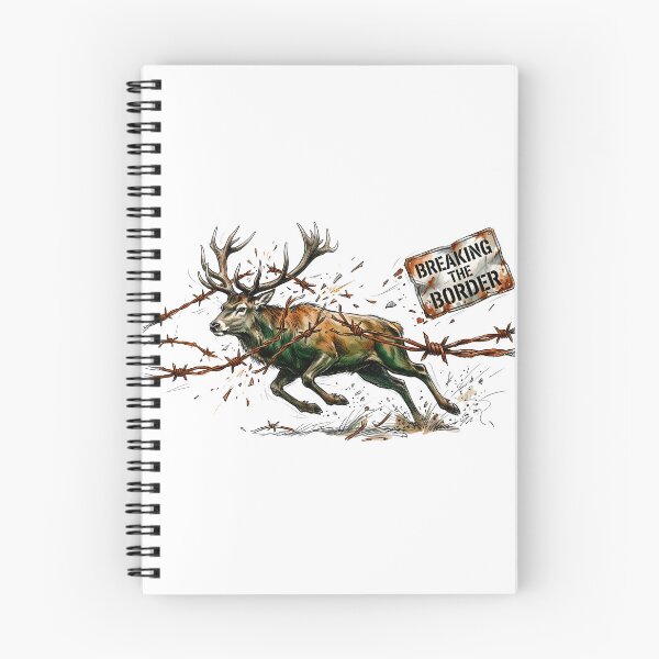 Item preview, Breaking The Border - Resilient Stag Shattering Fences Watercolor Art designed and sold by SoulPT.