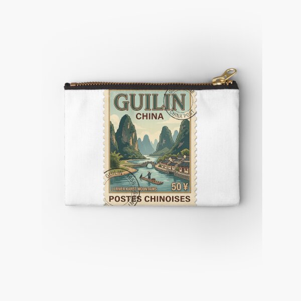 Item preview, Guilin China Li River Mountains Vintage Travel Stamp designed and sold by k3rstman1.