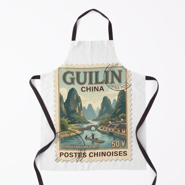 Item preview, Guilin China Li River Mountains Vintage Travel Stamp designed and sold by k3rstman1.