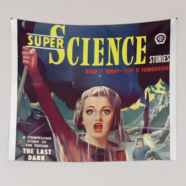 Item preview, Science Fiction Sci-Fi Original Custom Vintage Poster Wall Art Startling Stories Strange Mystery Dark designed and sold by Cool Robot Bro..