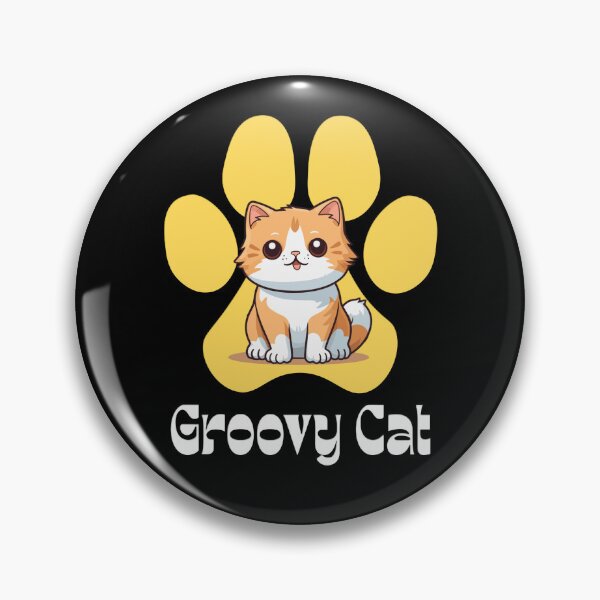 Item preview, Groovy Cat Retro 70s Vintage Cute Kitty Paws Feline Lover Gift designed and sold by ASN STUDIO.