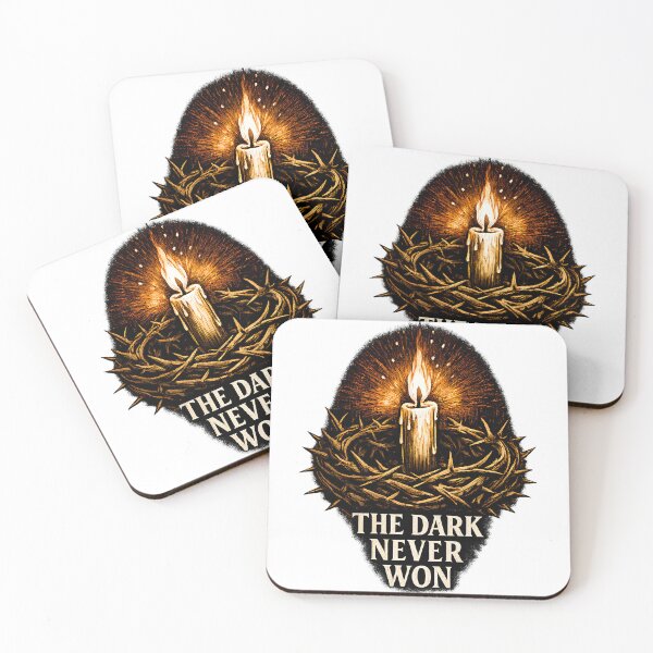 Item preview, The Dark Never Won John 1:5 Light in Darkness Candle designed and sold by Skotecky.