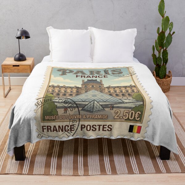 Item preview, Vintage Paris Louvre Museum Travel Stamp designed and sold by k3rstman1.