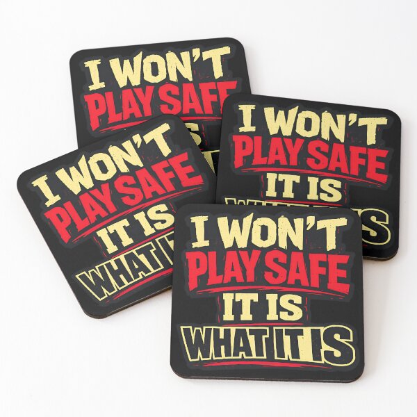 Item preview, I Won't Play Safe It Is What It Is Distressed Funny Typography Shirt designed and sold by TeeTimeTreasure.