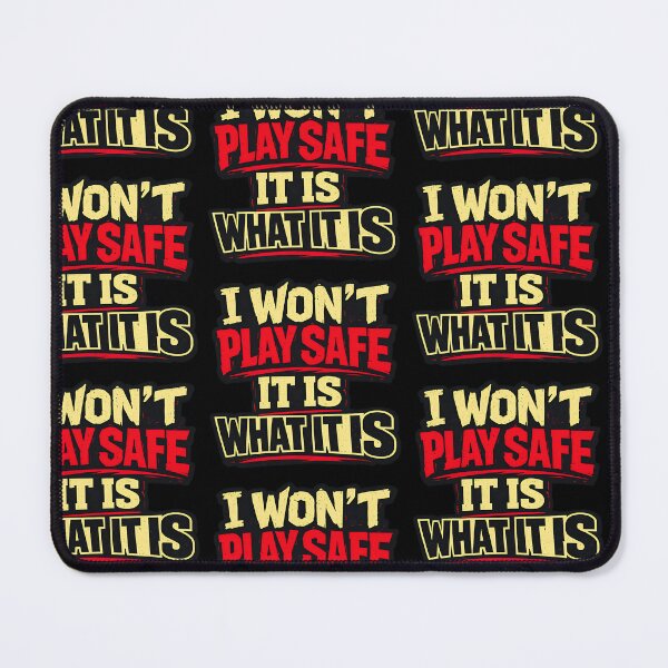 Item preview, I Won't Play Safe It Is What It Is Distressed Funny Typography Shirt designed and sold by TeeTimeTreasure.