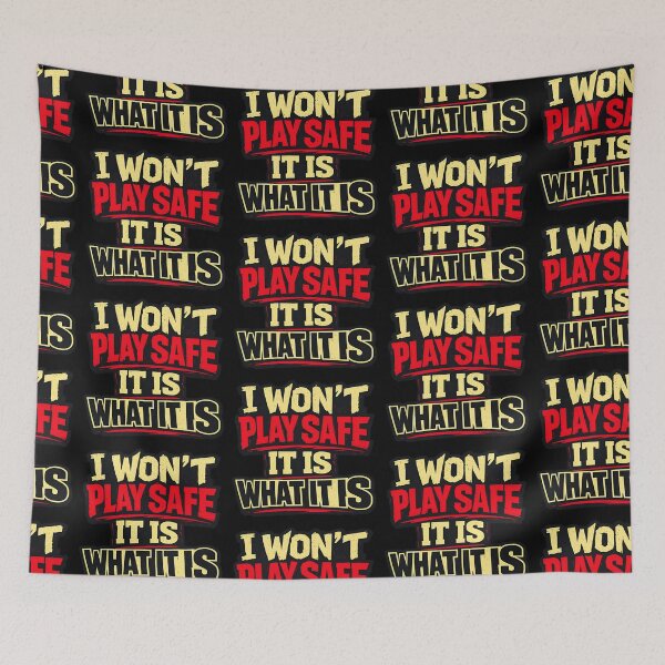 Item preview, I Won't Play Safe It Is What It Is Distressed Funny Typography Shirt designed and sold by TeeTimeTreasure.