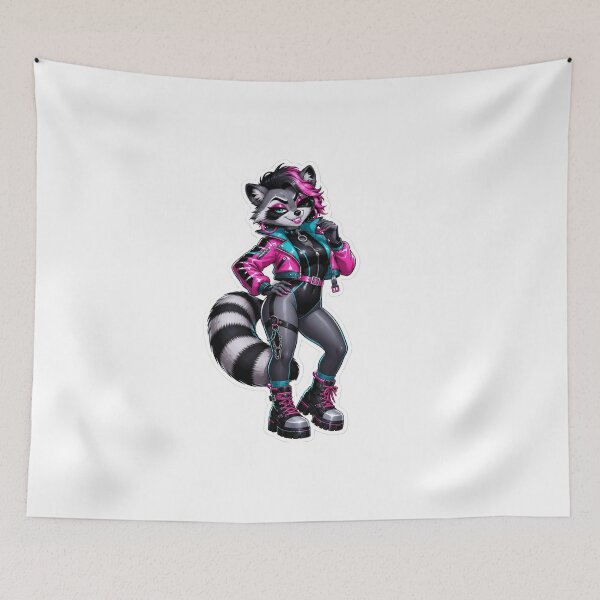 Item preview, Neon Raccoon Vixen designed and sold by Furrenzy.