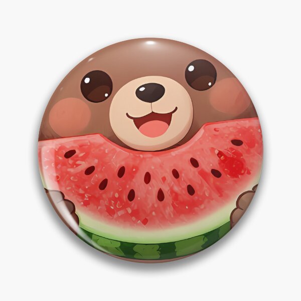 Item preview, Brown Bear Cub Watermelon Slice designed and sold by pumsquare.