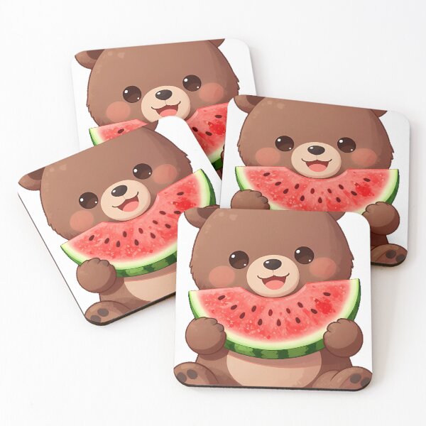 Item preview, Brown Bear Cub Watermelon Slice designed and sold by pumsquare.