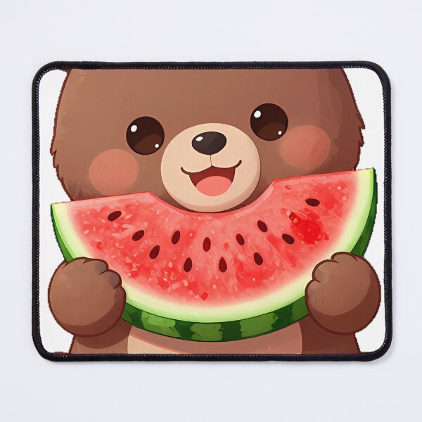 Item preview, Brown Bear Cub Watermelon Slice designed and sold by pumsquare.