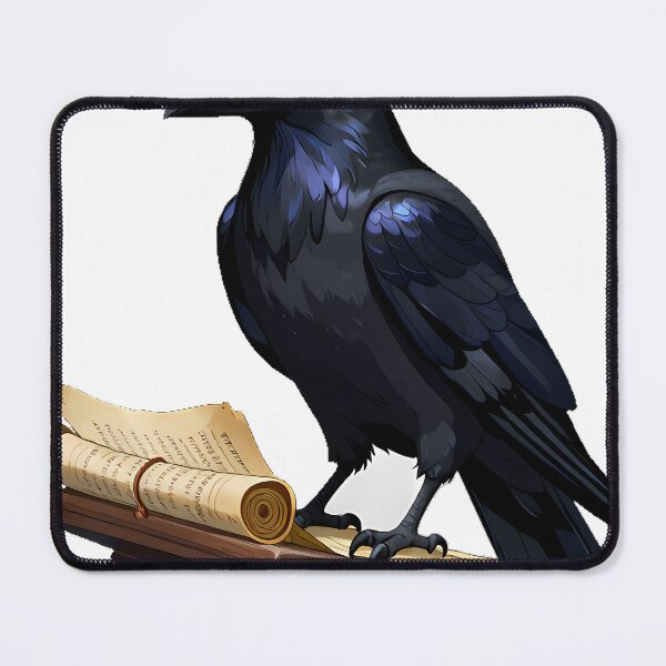 Item preview, Raven Reading Ancient Scroll designed and sold by IllumeInk.