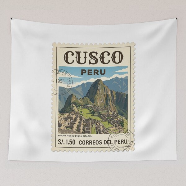 Item preview, Vintage Machu Picchu Peru Travel Stamp Cusco designed and sold by k3rstman1.