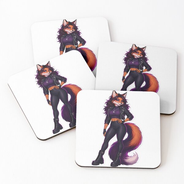 Item preview, Midnight Vixen Baddie Furry Goth Fox designed and sold by Furrenzy.