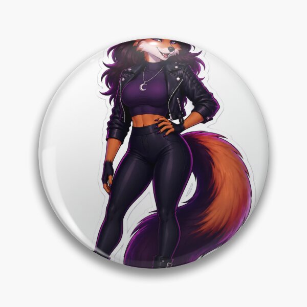 Item preview, Midnight Vixen Baddie Furry Goth Fox designed and sold by Furrenzy.