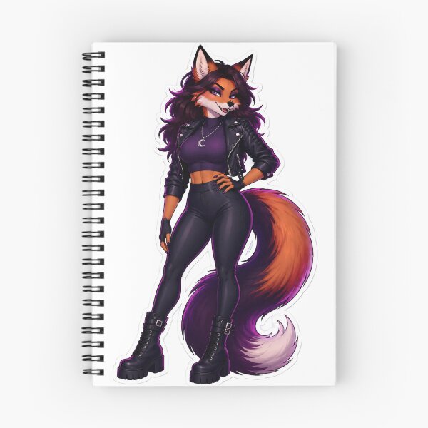 Item preview, Midnight Vixen Baddie Furry Goth Fox designed and sold by Furrenzy.
