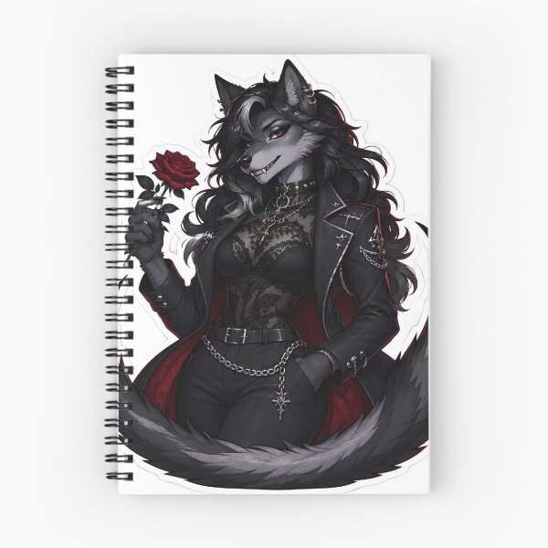 Item preview, Goth Wolf Heartbreaker Furry Aesthetic designed and sold by Furrenzy.