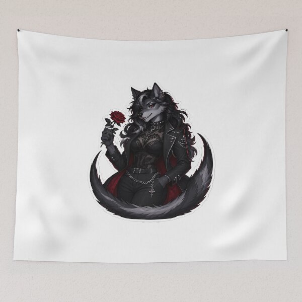 Item preview, Goth Wolf Heartbreaker Furry Aesthetic designed and sold by Furrenzy.