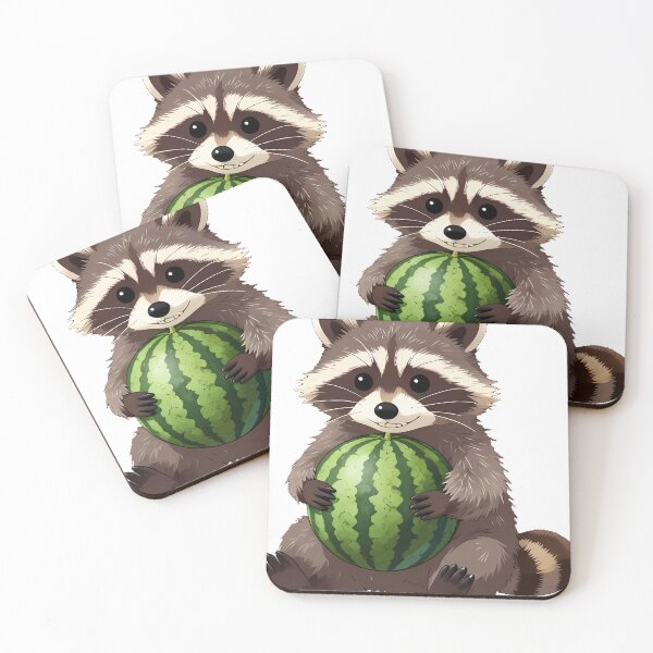 Item preview, Raccoon Watermelon Thief designed and sold by pumsquare.