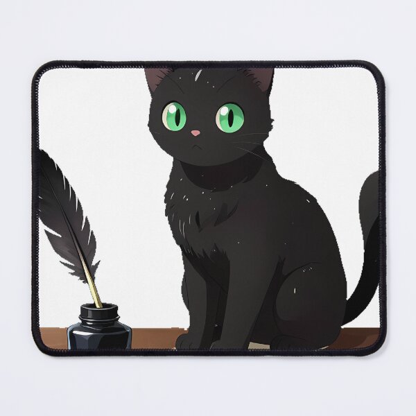 Item preview, Black Cat Ink Bottle Quill designed and sold by IllumeInk.