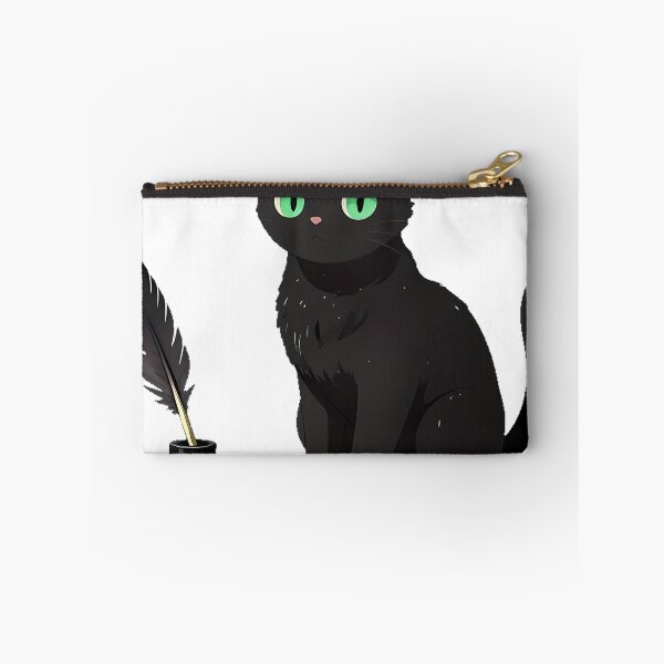 Item preview, Black Cat Ink Bottle Quill designed and sold by IllumeInk.