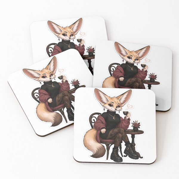 Item preview, Fennec Flirt Café Noir Furry Fox designed and sold by Furrenzy.