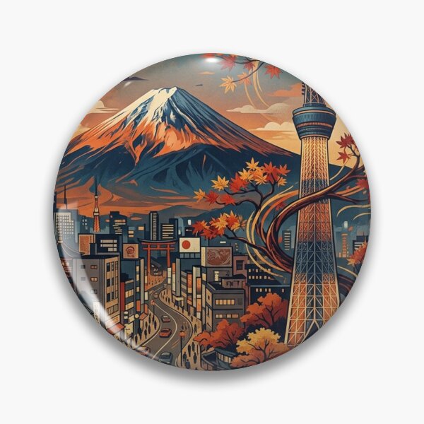 Item preview, The Fusion of Mount Fuji and Tokyo Skytree designed and sold by iris-festival.