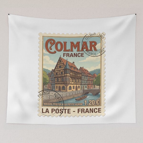 Item preview, Colmar France Maison Pfister Vintage Travel Stamp designed and sold by k3rstman1.