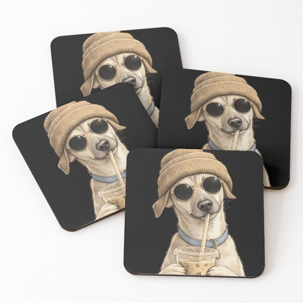 Item preview, Cute Coffee Lover Puppy Aesthetic designed and sold by LinaDesign Store.
