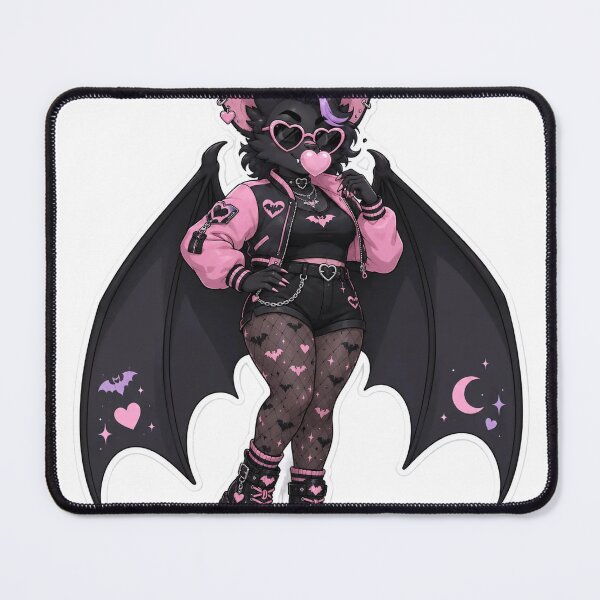 Item preview, Bubblegum Bat Baddie Furry Goth Cutie designed and sold by Furrenzy.