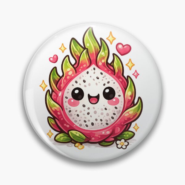Item preview, Cute Kawaii Dragon Fruit Tropical Illustration designed and sold by CreativeADB7.