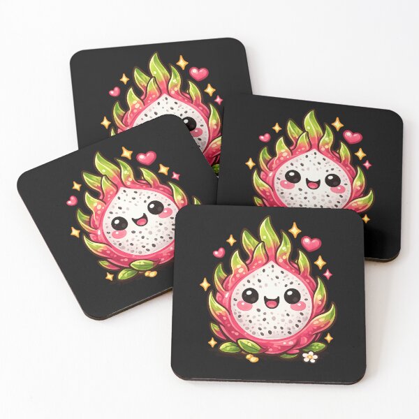 Item preview, Cute Kawaii Dragon Fruit Tropical Illustration designed and sold by CreativeADB7.