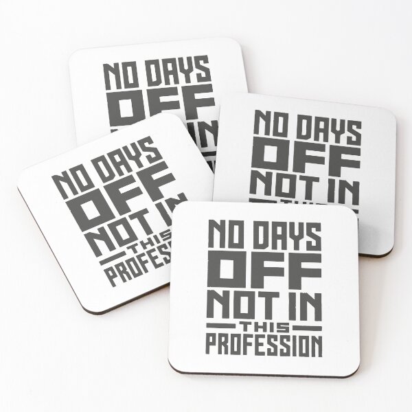 Item preview, No Days Off – Gray Vintage Nurse Typography | Healthcare Professional Gift designed and sold by KiwyStudio.