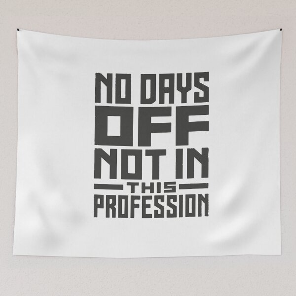 Item preview, No Days Off – Gray Vintage Nurse Typography | Healthcare Professional Gift designed and sold by KiwyStudio.