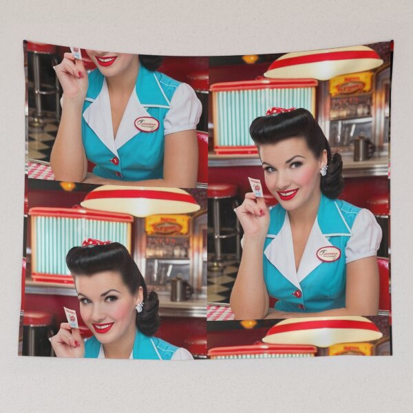 Item preview, Cinema - Stylized Waitress, Icon of the American Diner designed and sold by Beat-It.