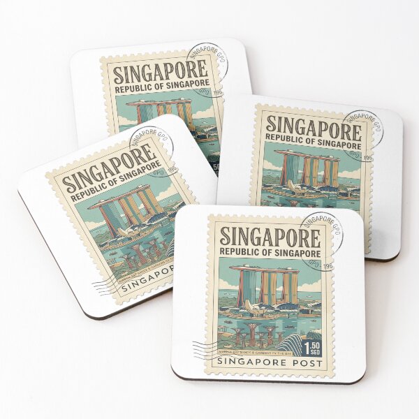 Item preview, Vintage Singapore Marina Bay Sands Travel Stamp designed and sold by k3rstman1.