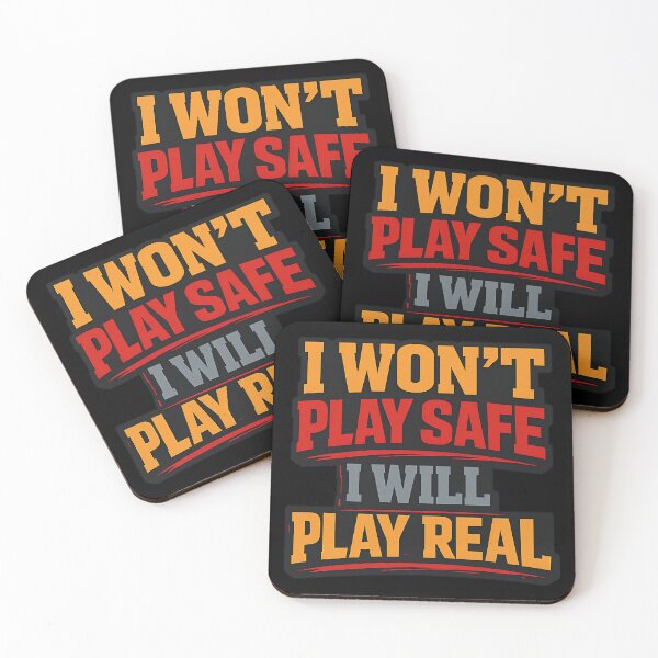 Item preview, I Won't Play Safe I Will Play Real Funny Typography Shirt designed and sold by TeeTimeTreasure.