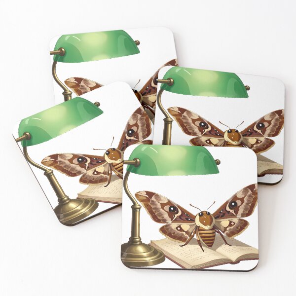 Item preview, Moth Manuscript Lamp designed and sold by IllumeInk.