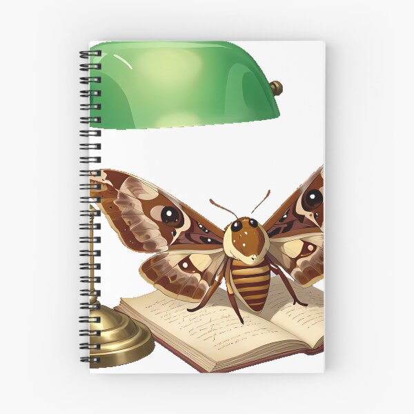 Item preview, Moth Manuscript Lamp designed and sold by IllumeInk.
