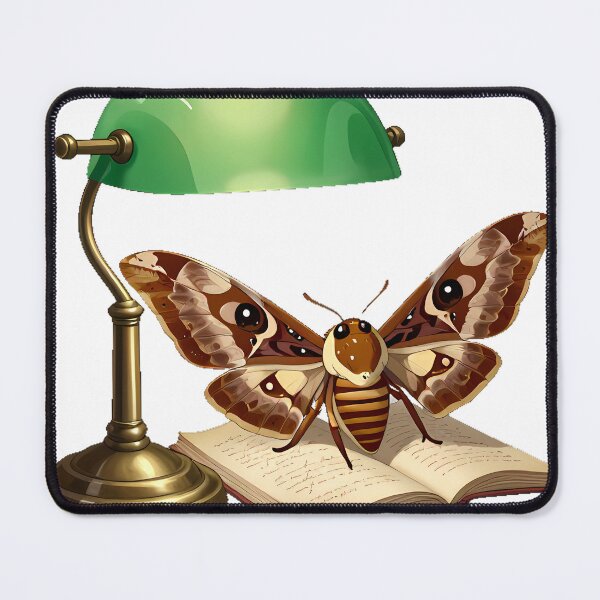Item preview, Moth Manuscript Lamp designed and sold by IllumeInk.