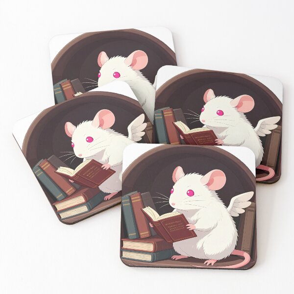 Item preview, White Rat Book Nook designed and sold by IllumeInk.