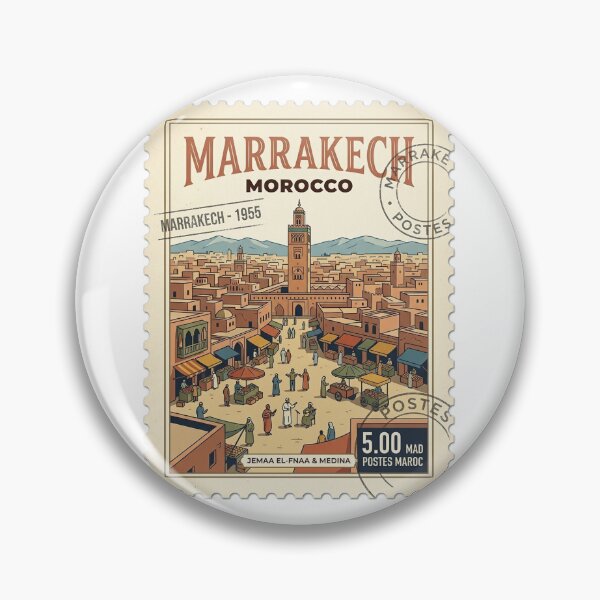 Item preview, Vintage Marrakech Morocco Medina Travel Stamp designed and sold by k3rstman1.