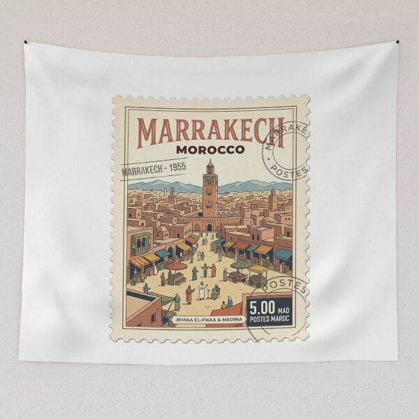 Item preview, Vintage Marrakech Morocco Medina Travel Stamp designed and sold by k3rstman1.