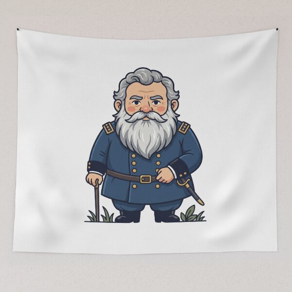 Item preview, President Ulysses S Grant Civil War Garden Gnome designed and sold by Bad-Decisions-Designs.