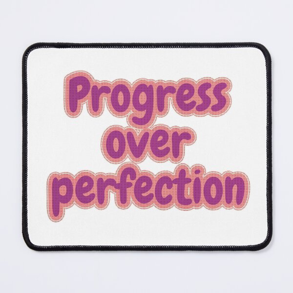 Item preview, Progress Over Perfection Retro Motivational Typography designed and sold by LittleOddStudio.