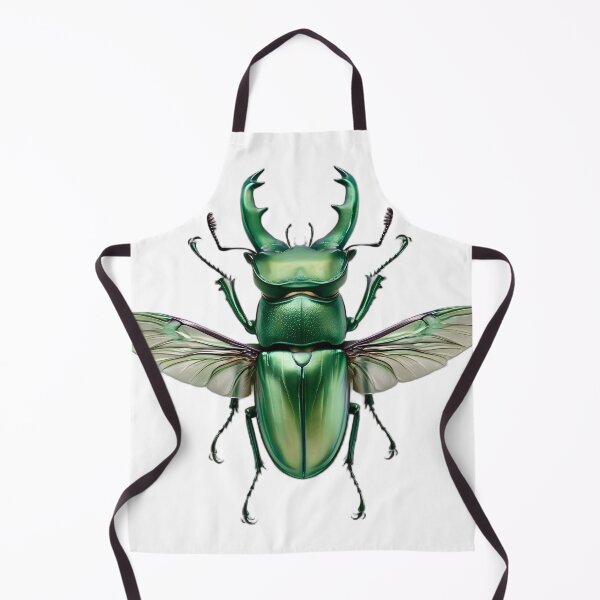 Item preview, Hyper Realistic Metallic Green Stag Beetle Scientific Art designed and sold by UniqYou.