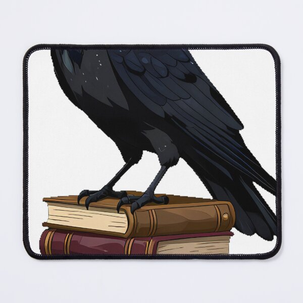 Item preview, Raven Book Stack Sentinel designed and sold by IllumeInk.