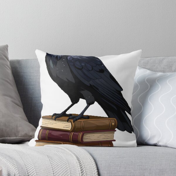 Item preview, Raven Book Stack Sentinel designed and sold by IllumeInk.