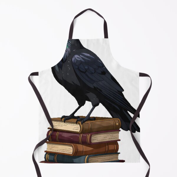 Item preview, Raven Book Stack Sentinel designed and sold by IllumeInk.