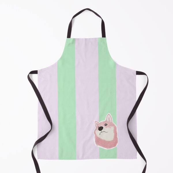 Item preview, Thick stripe (light pink, light green) with Shiba Inu designed and sold by ShibaCruise-On.